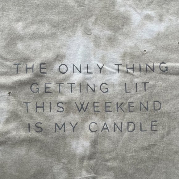 Double Zero Womens Size Large Cotton Oversized Top Shirt Distressed Beige - Picture 4 of 9